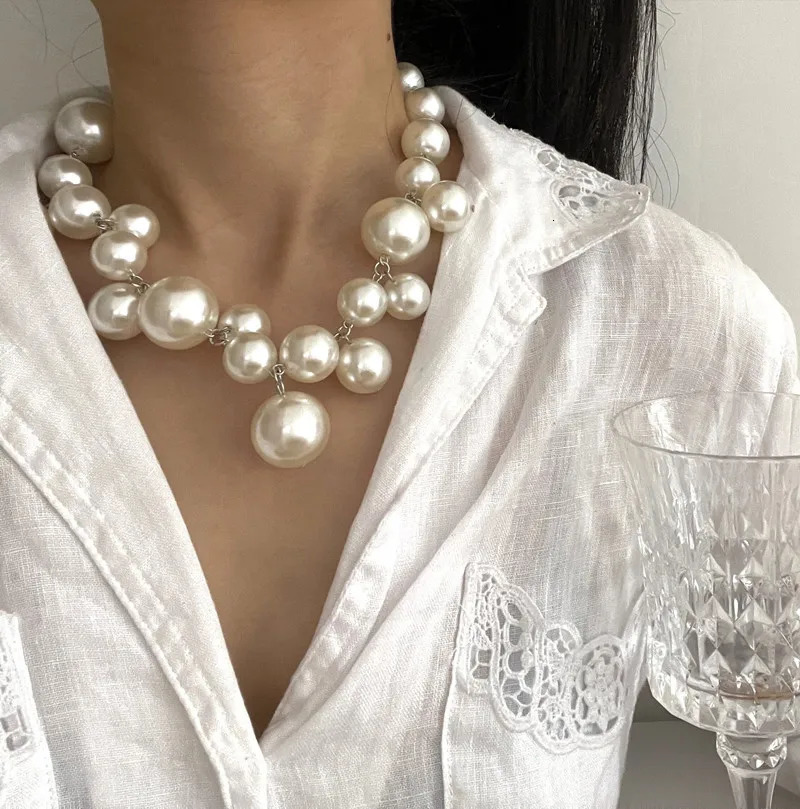 YANGLIUJIA Pearl Necklace European And American Style Personality Fashion Necklace Ms Girl Travel Wedding Accessories 250906