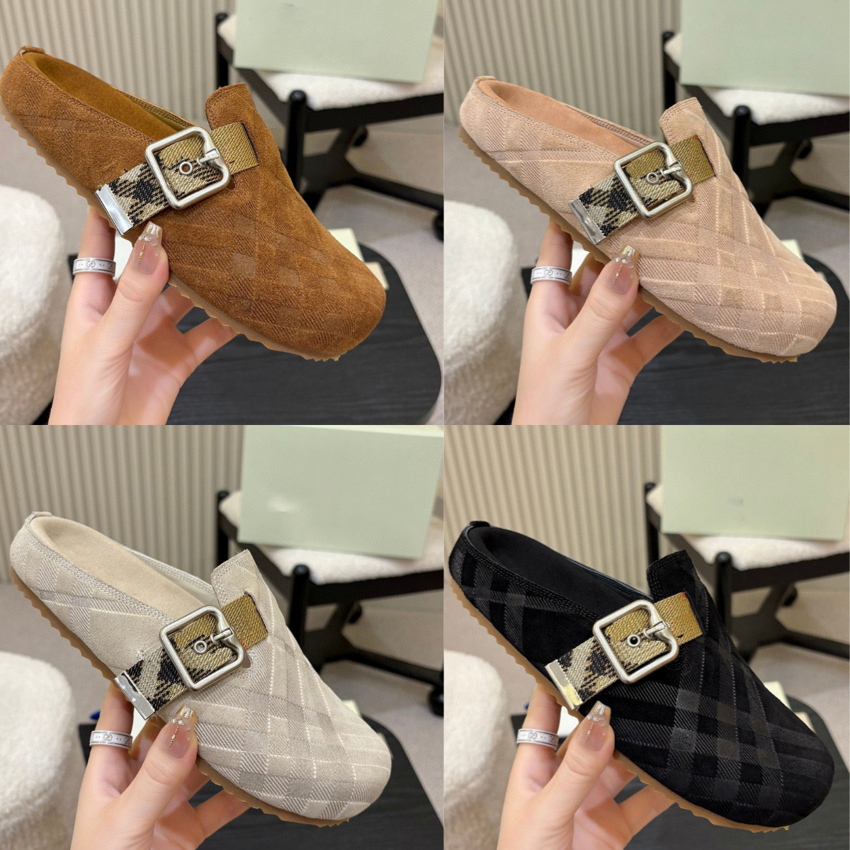 Designer Women Men Shoes Fashion Urchin Clogs Luxury Suede Platform Mules Crochet Flatform Slides Mules Outdoor Baotou Mule Slipper Size 35-45