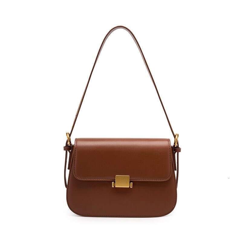 High-End Light Luxury Underarm Genuine Leather Women's 2024 Niche Fashion Tofu Single Shoulder Crossbody Bag