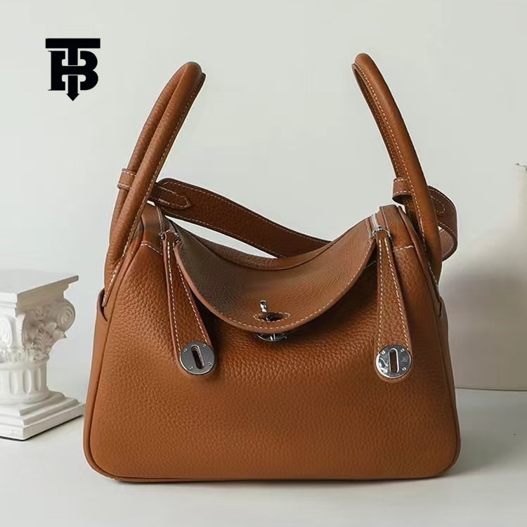 Designer Bag Doctor Genuine Leather Women's Bag 2025 Luxury Bag Handheld Top Layer Cowhide Lychee Pattern Lindy Bag Single Shoulder Handbag Medic