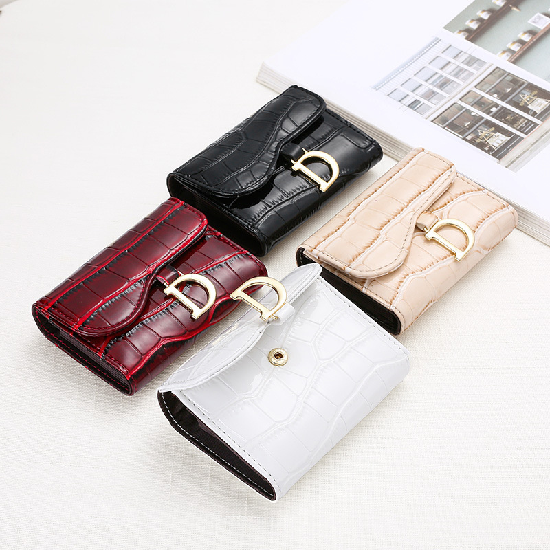 Luxury Organ Card Bag New Crocodile Pattern High end Women's Multi slot Anti theft Card Swipe Bag Multi functional Zero Wallet Compact Card Cover
