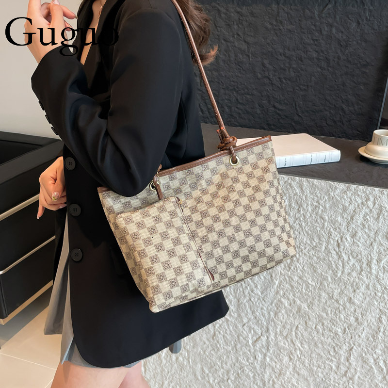 Guguo Free Shipping New Designer Bag High-end Shopping Bag Fashion Simple Mother-daughter Printed Tote Bag Women's Shoulder Handbag One Piece Dro