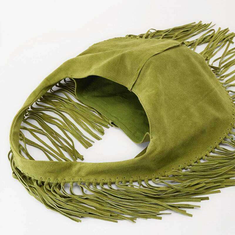 Bohemian Style Shoulder Women 2025 Trend High Quality Faux Suede Tassel Tote Bag Large Capacity Fashion Designer Female Bags