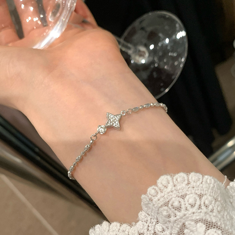 Double-Sided Zircon Star Light Versatile High-End Feel Bracelet Niche Temperament Fashion Exquisite Jewelry for Women - view 3