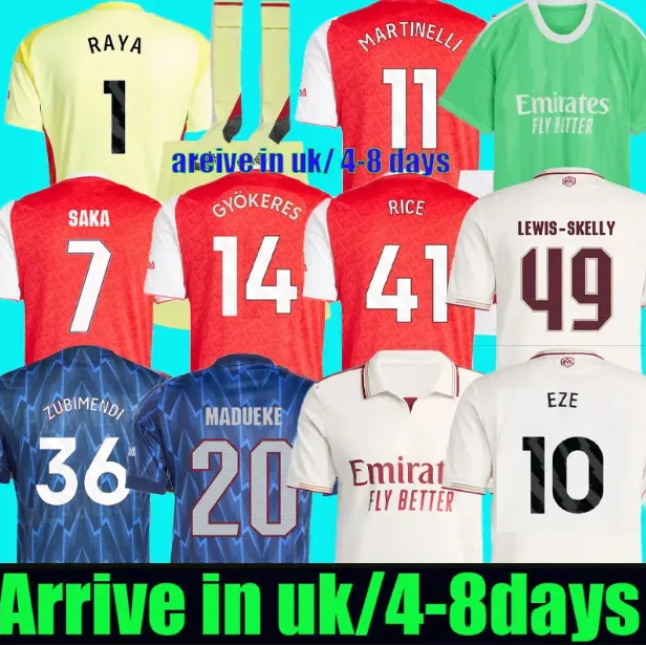 25 26 Arsenal football kits SAKA Soccer Jerseys ODEGAARD RICE HAVERTZ NWANERI MARTINELLI Calafiori NKETIAH SALIBA TROSSARD JESUS Kids Training uniform shirts 8888