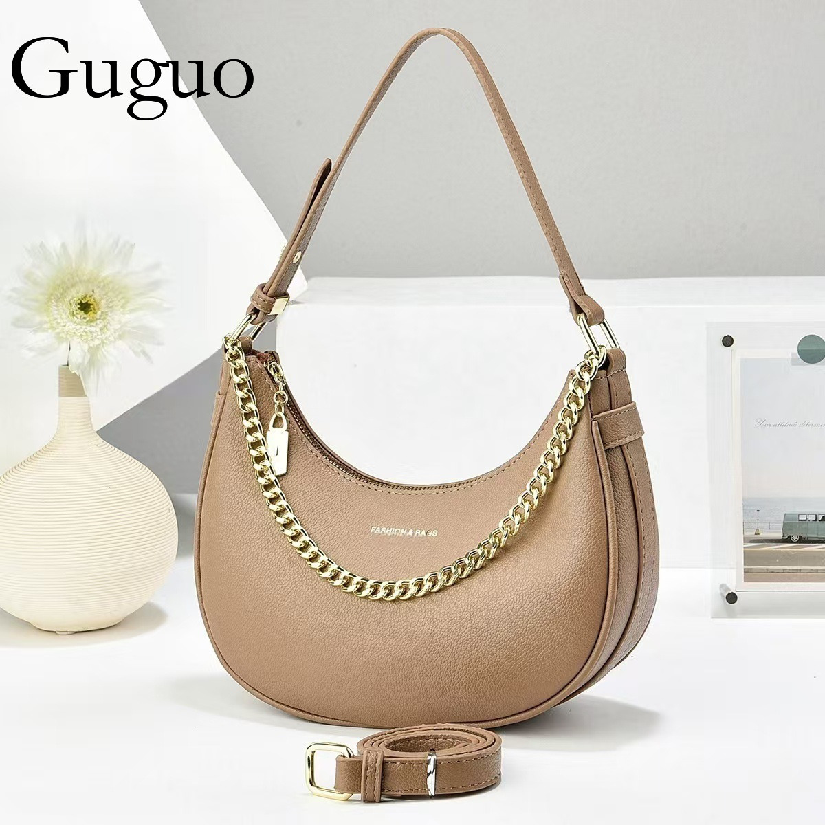Guguo Free Shipping New Designer Bag High-end Shopping Bag Trade Elegant Simple Trendy Niche Dumpling Bag Large Capacity Trendy Personality Women'