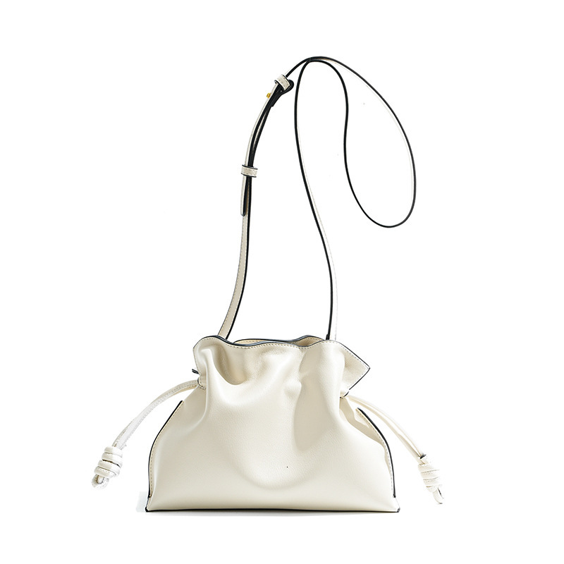 Free Shipping New Designer Bag Classic Flamenco Fashion Lucky Bag Cloud Bag Genuine Leather Drawstring Shoulder Crossbody Small Bucket Bag For Women