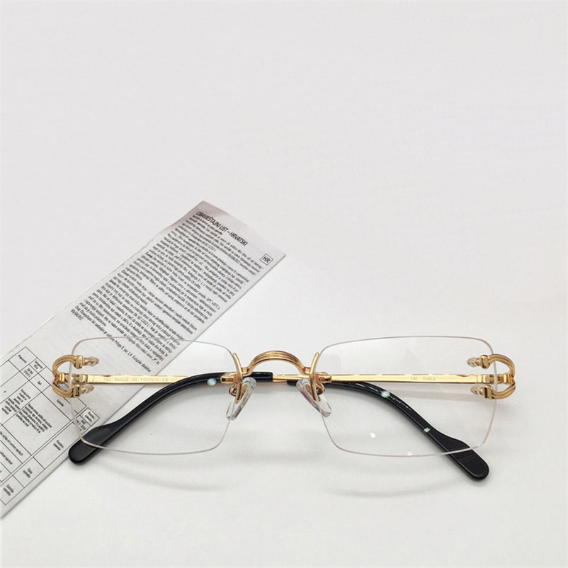 New fashion design square optical glasses 0563O rimless lens metal temples simple and popular style versatile shape eyewear can be prescription clear lenses