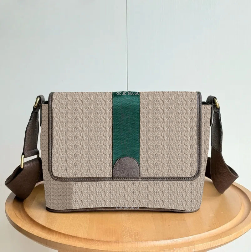 5A Quality Designer Men's Canvas Messenger Bag PU Leather Belt Bag Fashion Shoulder Bag Women's Daily Commuter man Crossbody Bag postman bag briefcase travel bag