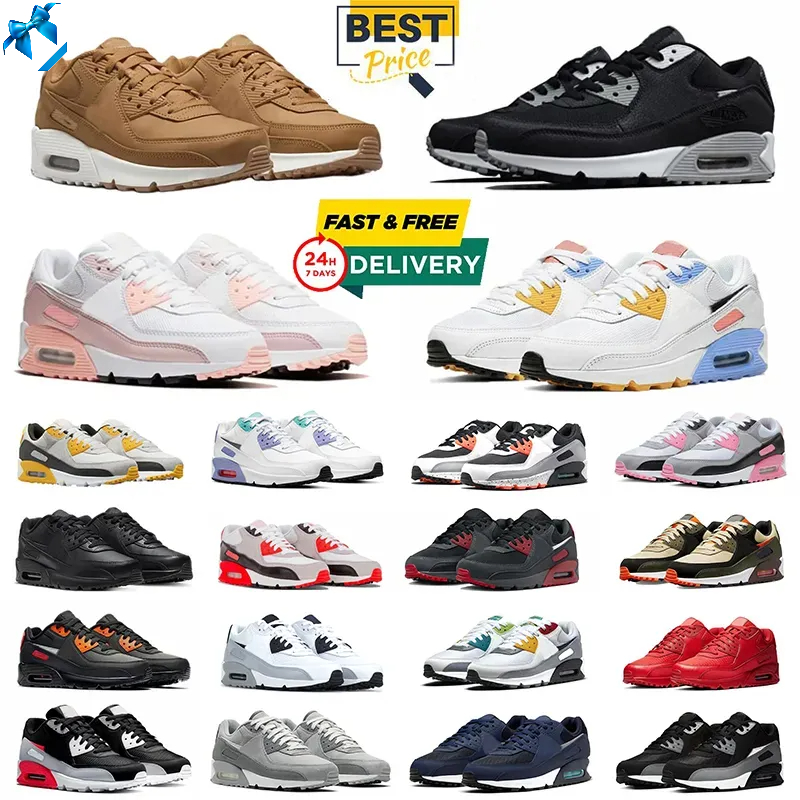 2026 90s Designer mens Running Shoes Triple Black White UNC Rose Pink Valentines day Lahar Escape Smoke Grey Pale Ivory Camowabb Men Women Trainers Sports Sneakers