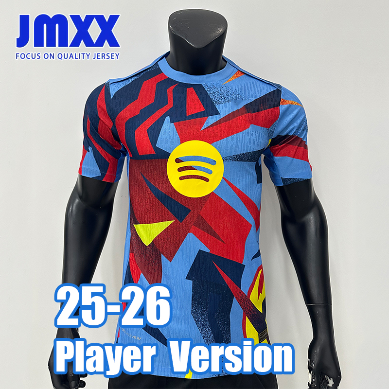 Player Version JMXX 25 26 Barcalonaes Mixed Color Soccer Jerseys Special Pre Match Training Lamine Yamal Raphinha Mens Jersey Man Football Shirt 2025 2026