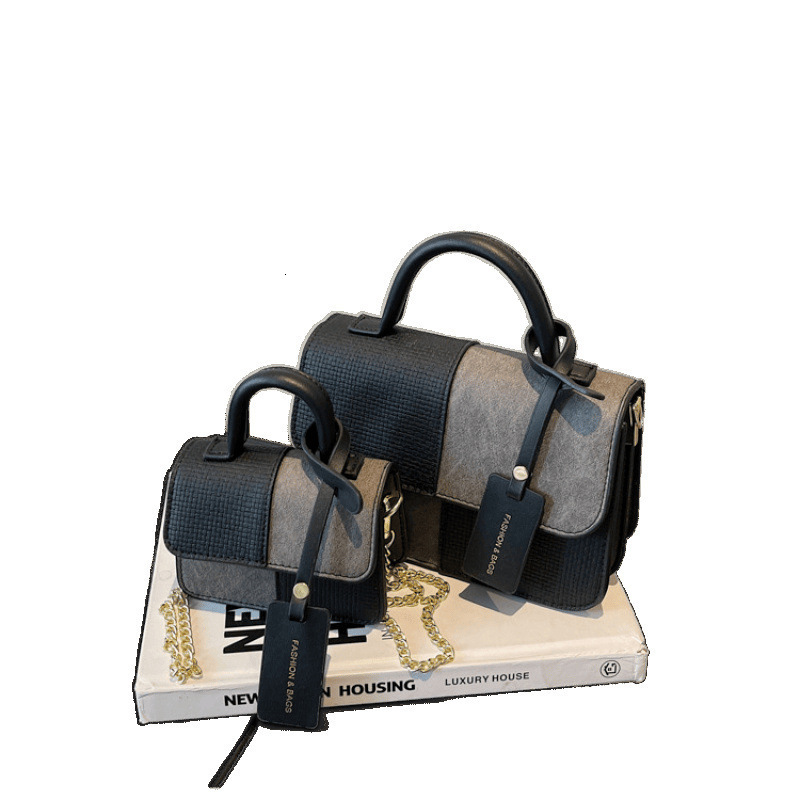 2025 autumn new niche design color blocked light luxury versatile elegant small square bag women's shoulder bag bag designer bag