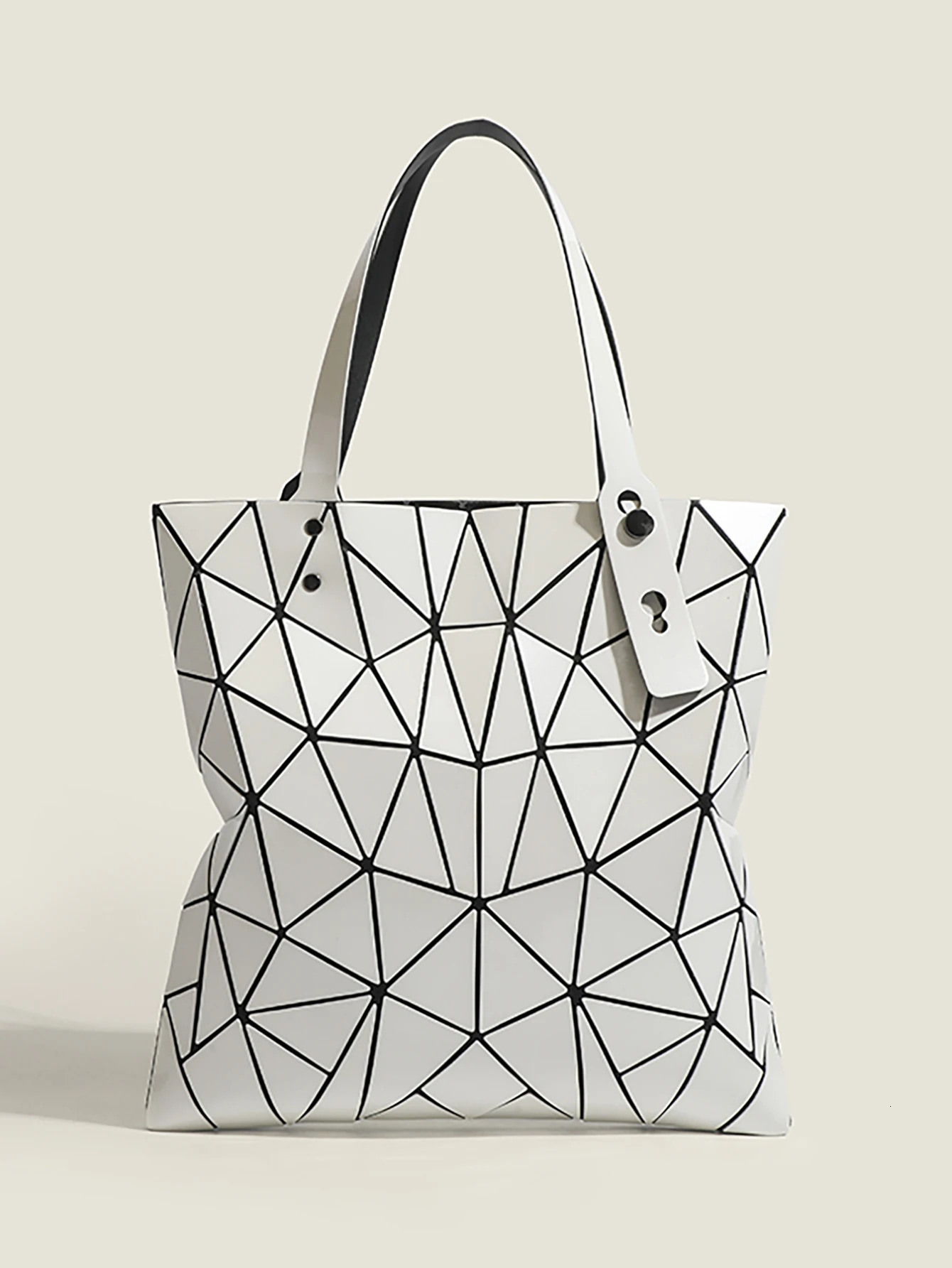 Geometric pattern tote bag stylish shoulder fashionable handbag suitable for daily use casual 250906