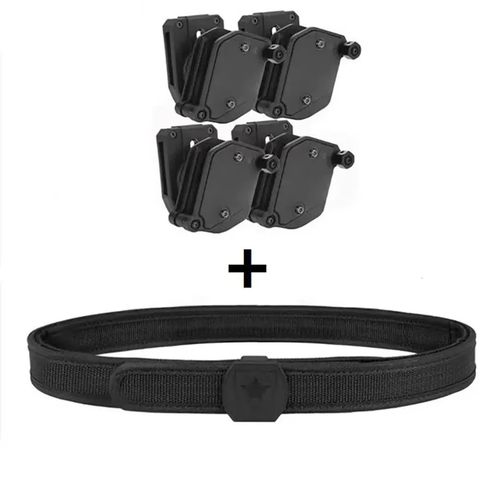 Tactical IPSC Competition High Speed Shooting Inner Outer Belt w 4 x MultiAngle Speed Pistol Magazine Pouch Mag Holster 250906