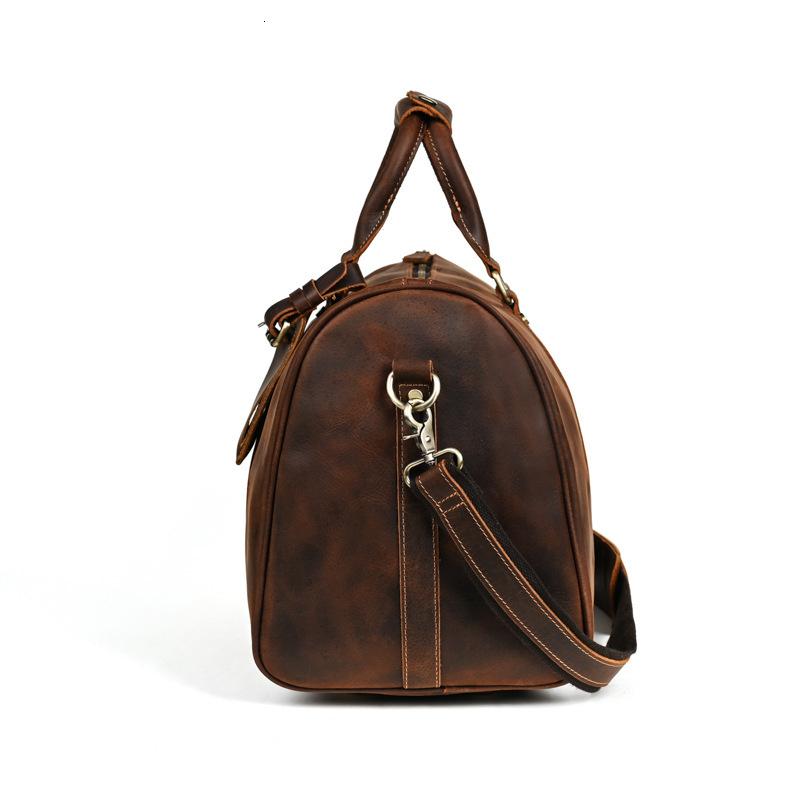 New Men s Luggage Leather Handbag Handmade Cowhide Travel Bag Autumn Designer Bag Large Capacity Women s Luggage Bag