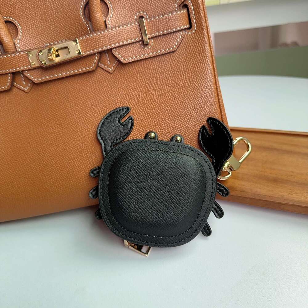 DHEssentials 2025 Winter Crab Bag Ornament, PU Earphone Case/Keychain/Lipstick Coin Purse/Car Decor, 7 Colors, Urban Minimalist, Wholesale