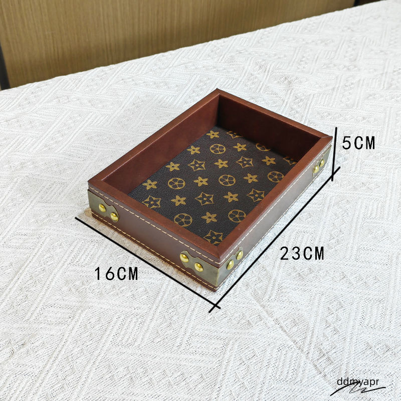 High-End Designer Walnut Wood Jewelry Rectangular Light Wooden Storage Wine Cup Water Cultural Play Tea Serving Tray 250721