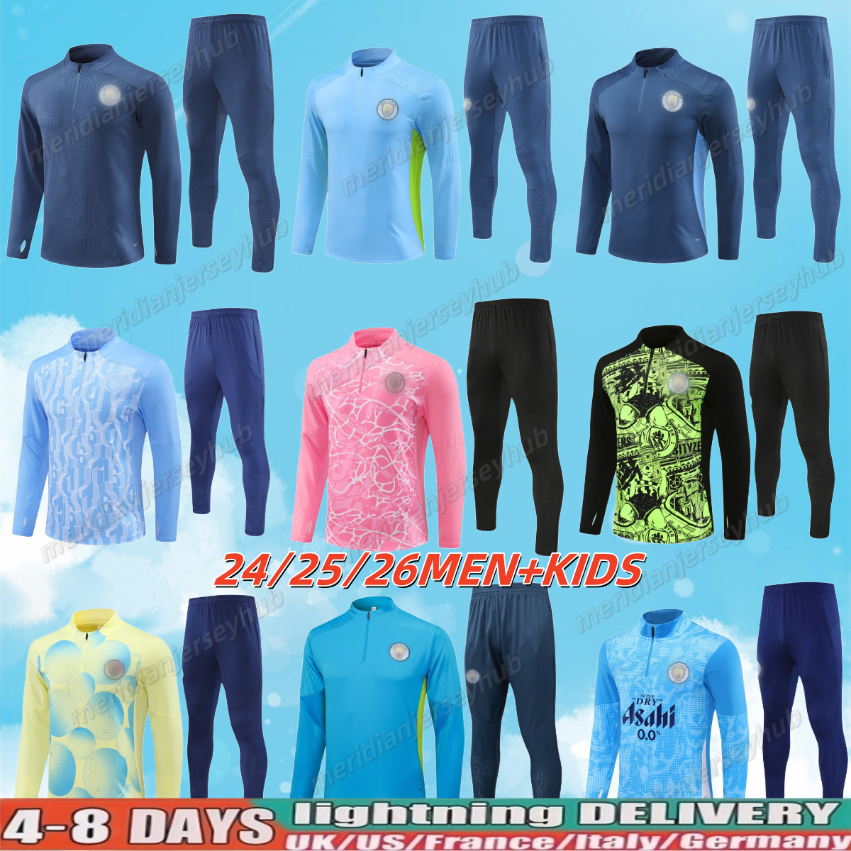 2024 2025 2026 man CITY HAALAND SOCCER JERSEYS tracksuit MEN Kids 23 24 25 26 Man city Long sleeve man Training Suit Sportswear Football Survatment Foot Chandal