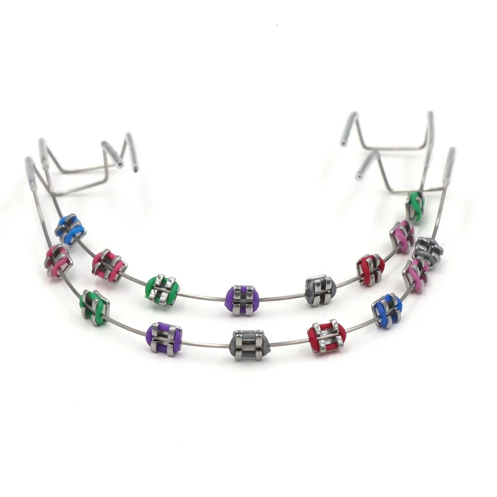 Temporary Tooth Decoration Dental Braces with Metal Wires Bracket Tool for Decor 250906