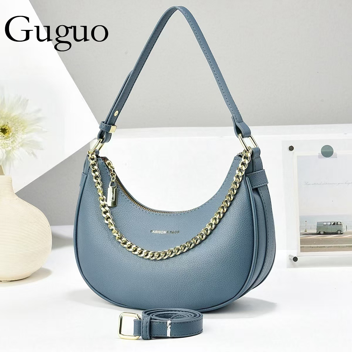 Guguo Free Shipping New Designer Bag High-end Shopping Bag Trade Elegant Simple Trendy Niche Dumpling Bag Large Capacity Trendy Personality Women'