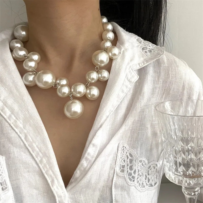 YANGLIUJIA Pearl Necklace European And American Style Personality Fashion Necklace Ms Girl Travel Wedding Accessories 250906