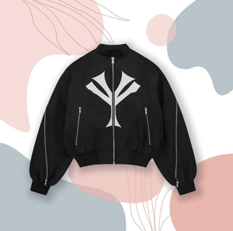 Trendy Jacket, Zipper Design Black Jacket