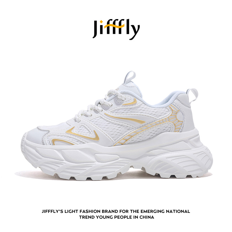 Jifffly designer shoes free shipping high quality outdoor vintage trainer shoes message height increase casual shoes for woman white black