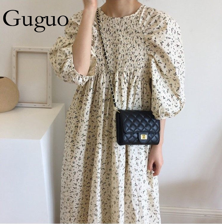 Guguo Free Shipping New Designer Bag High-end Shopping Bag Women's Bag Fashion Quilted Small Square Bag Chain Bag Student Wallet Korean Style Cro