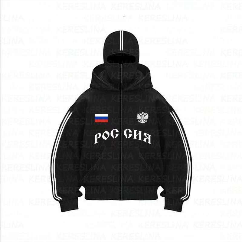Hoodie jacket coat hoodies tracksuit men New Hot-Selling Double-Head Zipper POG GHB Printed Niche Design New Eye-Visible Jacket