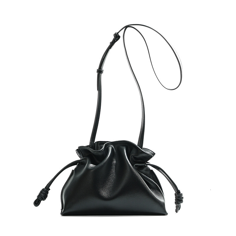 Free Shipping New Designer Bag Classic Flamenco Fashion Lucky Bag Cloud Bag Genuine Leather Drawstring Shoulder Crossbody Small Bucket Bag For Women