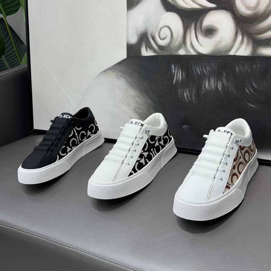 Free shipping Casual embroidered printed trendy soft soled breathable board one foot on white men's shoes dh1103675481