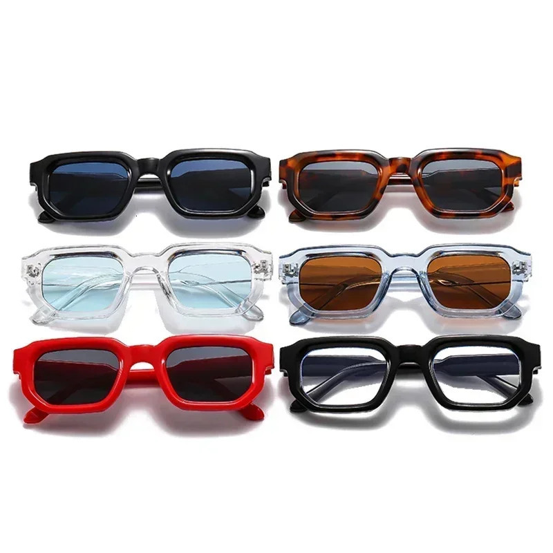 JNPCXI Fashion Blue Square Sunglasses For Women Men Retro y ner Clear Lens Sun Glasses Shades UV400 Eyeglasses 250906
