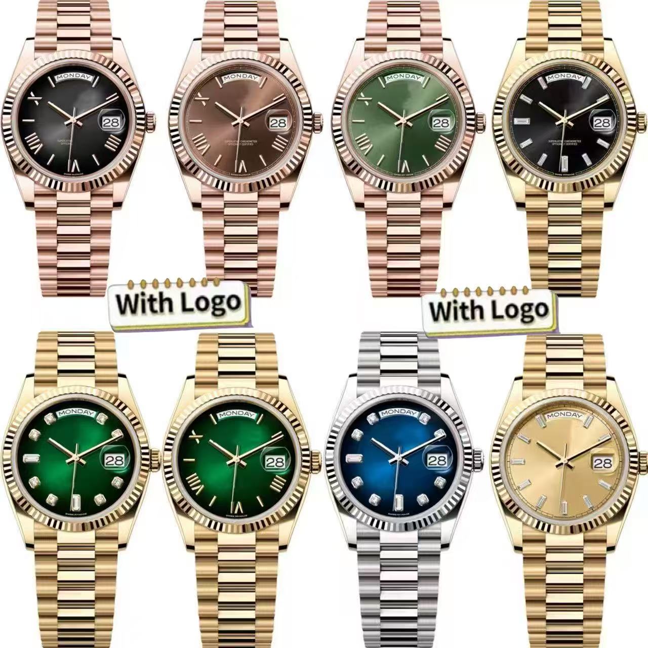 Luxury mens watch Day date automatic movement 40MM/36MM women designer watches waterproof Stainless steel Wristwatches with sapphire glass reloj orologio montre