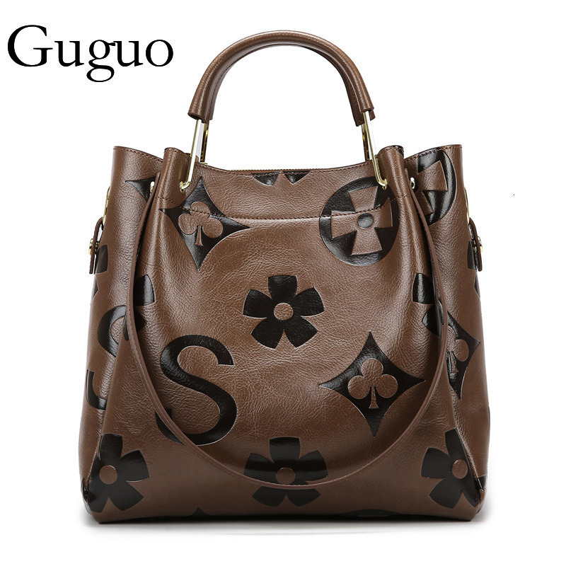Guguo Free Shipping New Designer Shopping Large Capacity High-end Feel Retro Embossed Women's Bag Cross-border Handbag
