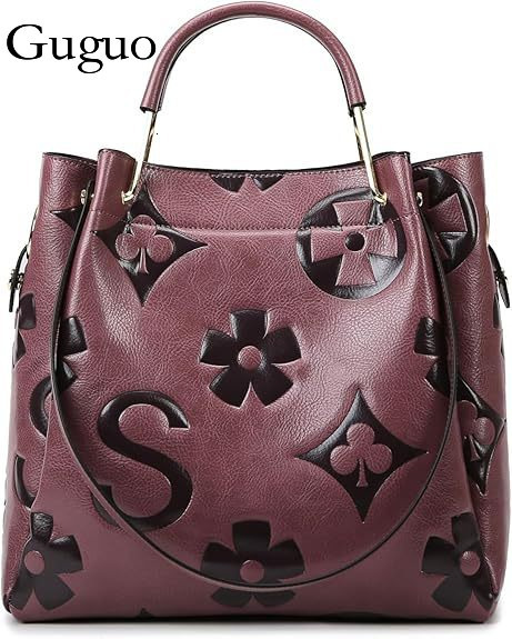 Guguo Free Shipping New Shopping Bucket For Women High-end Feel Fashionable Embossed Shoulder Office Commuter Bag Z260224