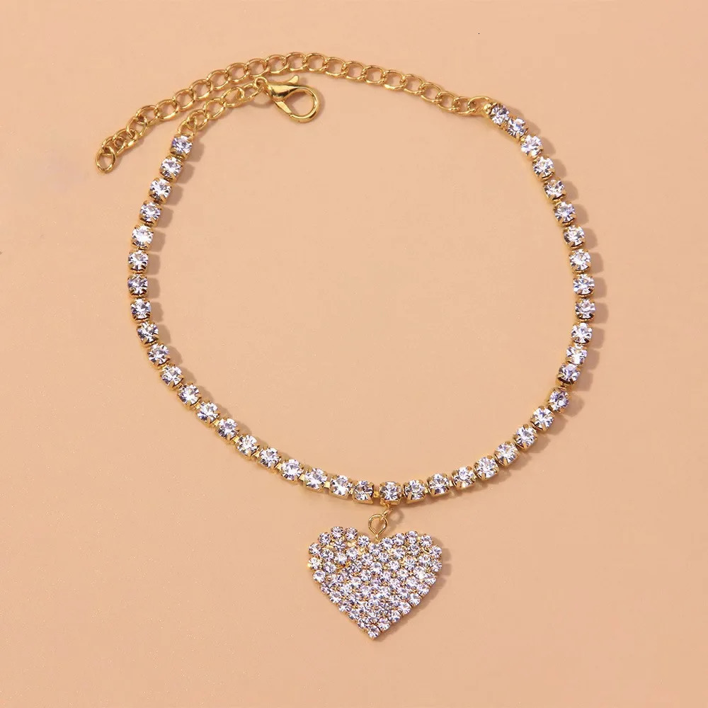 Shining Cubic Zirconia Chain Anklet For Women Fashion Silver Color Ankle Bracelet Barefoot Sandals Foot Jewelry 250906