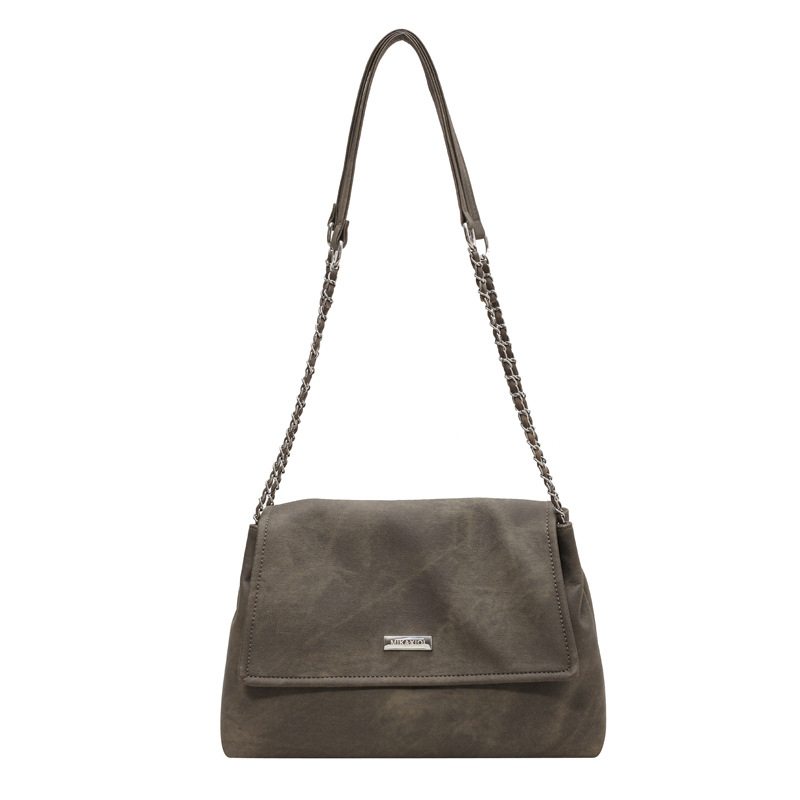 Free shipping fashionable chain hand-held large bag new simple tote bag for women casual and versatile solid color underarm bag