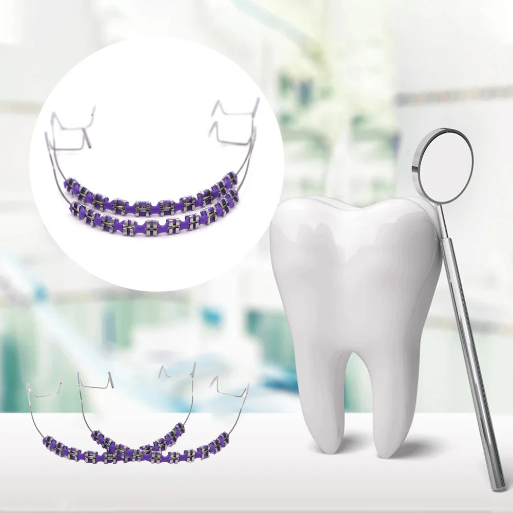 Temporary Tooth Decoration Dental Braces with Metal Wires Bracket Tool for Decor 250906