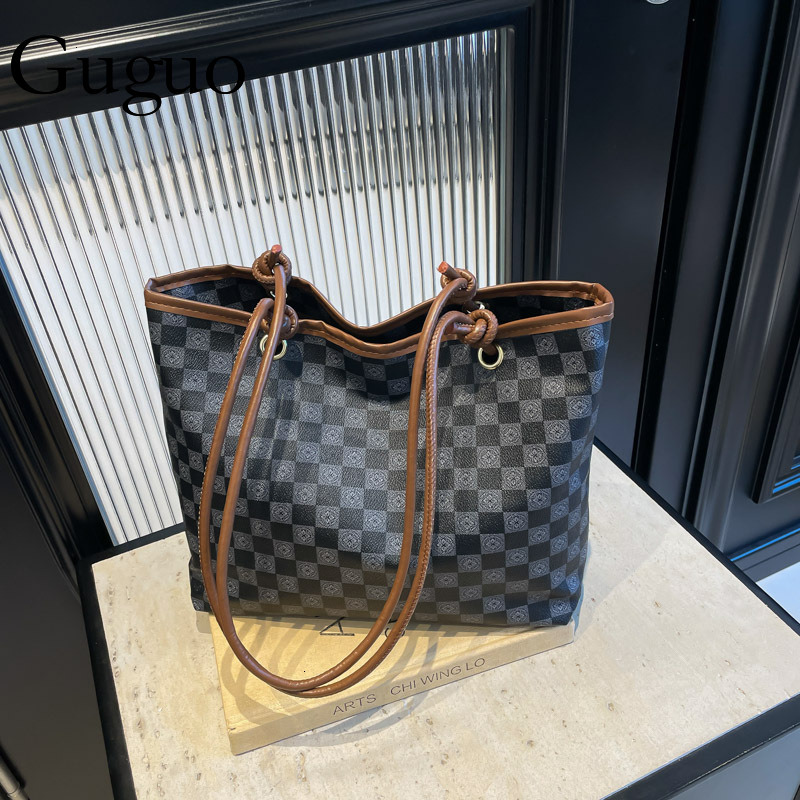 Guguo Free Shipping New Designer Bag High-end Shopping Bag Fashion Simple Mother-daughter Printed Tote Bag Women's Shoulder Handbag One Piece Dro