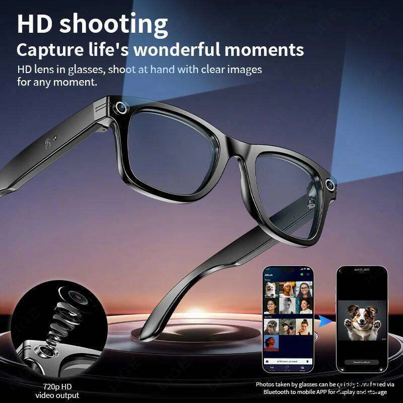 Meta LIGE Fashion AI Camera Ip65 Waterproof Bluetooth Call Playing Music Smart Glasses Identify Pictures Use Chatgpt Ddmyhome Ddmyhome Ddmyhome Ddmyho