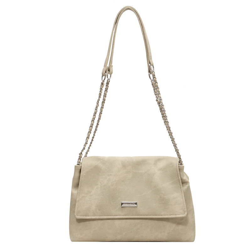 Free shipping fashionable chain hand-held large bag new simple tote bag for women casual and versatile solid color underarm bag