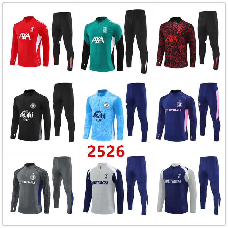 2526 men+KIDS KIT football tracksuit soccer training suit jacket set Liverp oolFC kids mens jerseys tracksuits jogging sets survetement foot chandal tuta