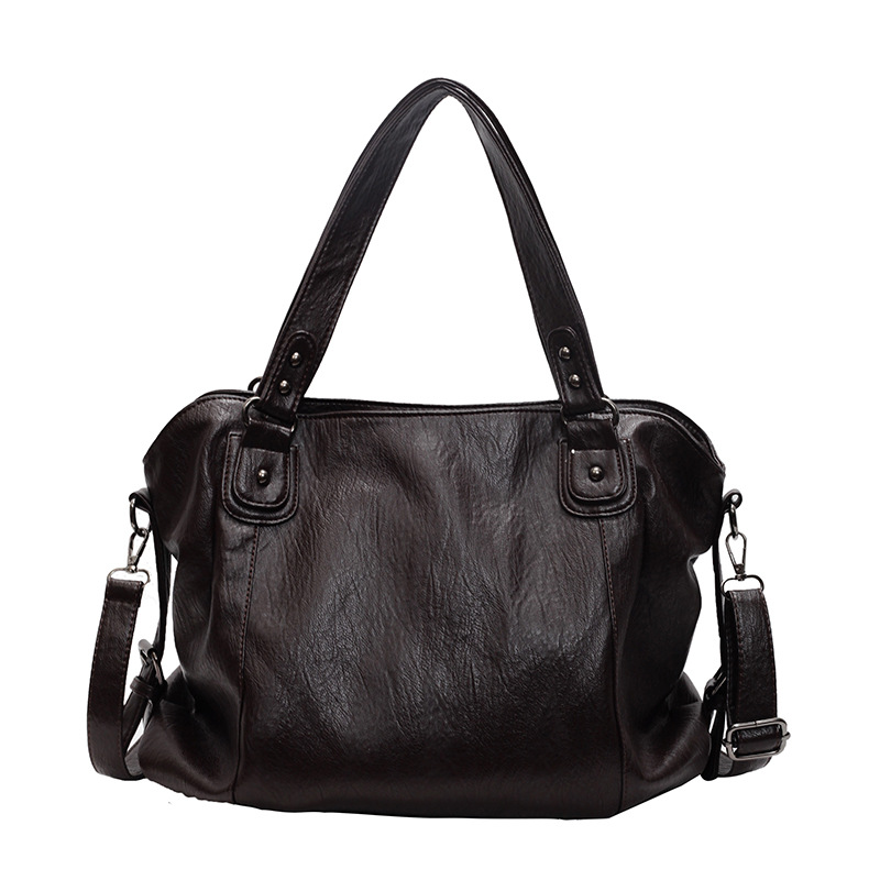 Designer bag free shipping European American retro solid color versatile shoulder bag commuting outdoor bag Fashionable