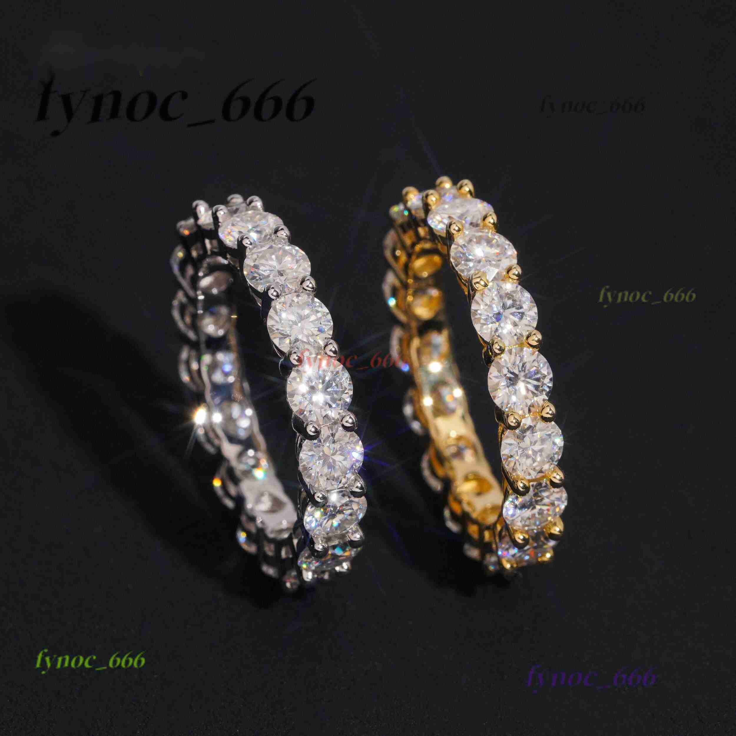 Fancy Jewelry Diamond Ring 925 Sterling Silver Hip Hop Moissanite Stacking Rings Couple Love Rings