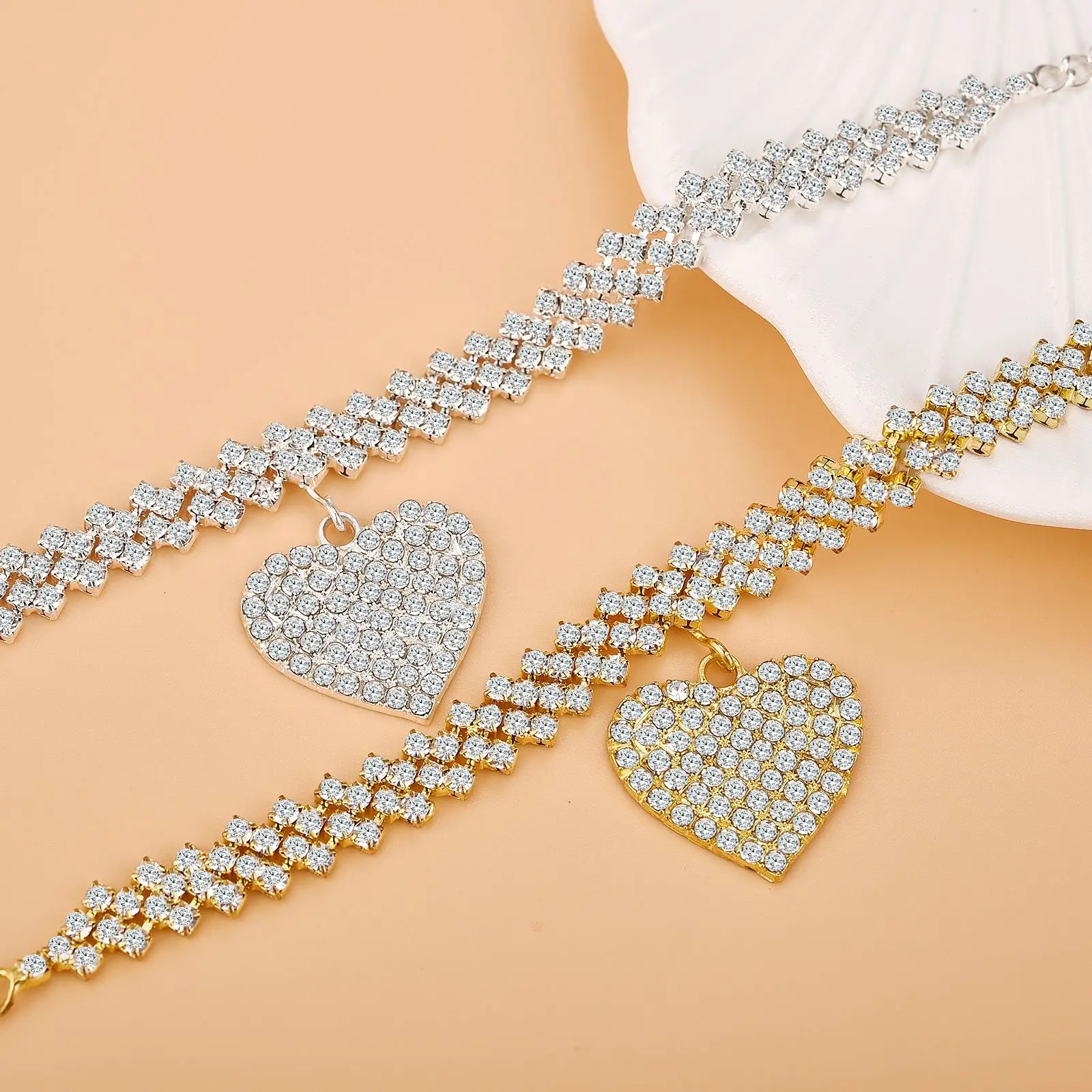 Shining Cubic Zirconia Chain Anklet For Women Fashion Silver Color Ankle Bracelet Barefoot Sandals Foot Jewelry 250906