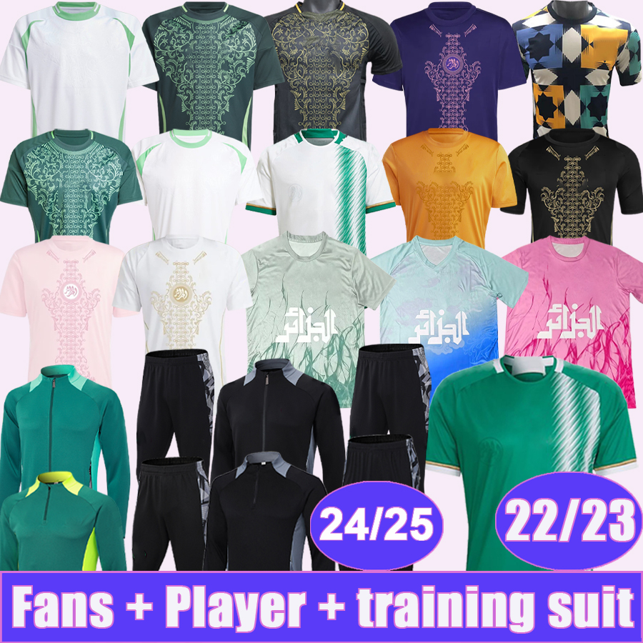 22 25 Algeria Players Fans Soccer Jerseys BENRAHMA BOUNEDJAH MAHREZ ZERROUKI Home Away 3rd Training Wear Football Shirts Uniforms