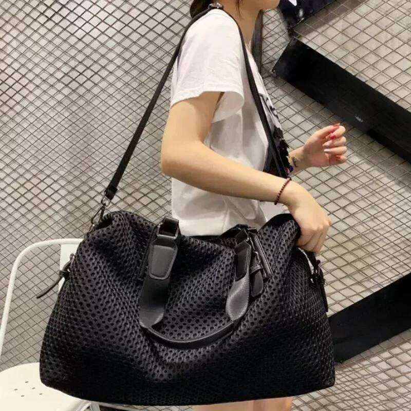 Travel Simple And Casual, Large Nylon Mesh Fabric, Bag, Detachable Shoulder Strap, Crossbody Bag