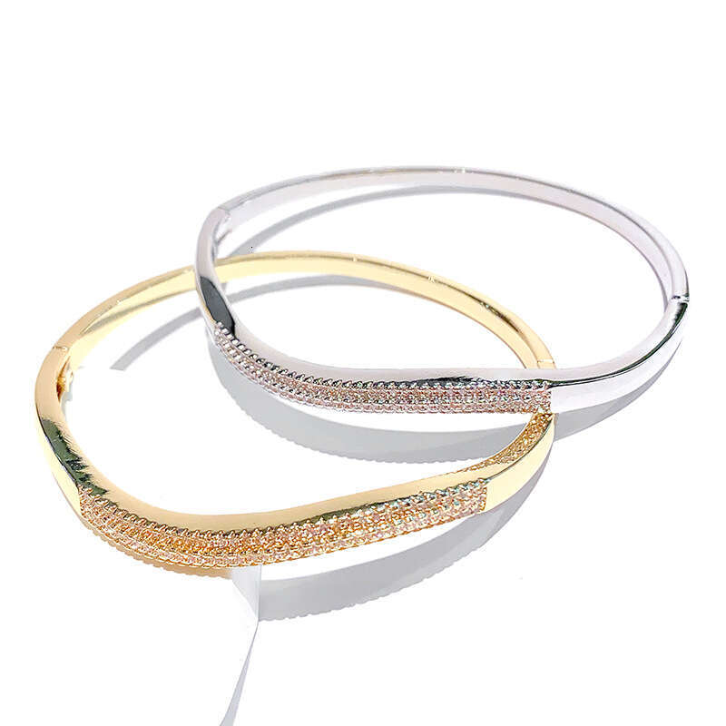 designer bracelet women Luxury jewelry designer Fashion full diamond zircon bursts niche design versatile temperament accessories single row tennis br - view 6