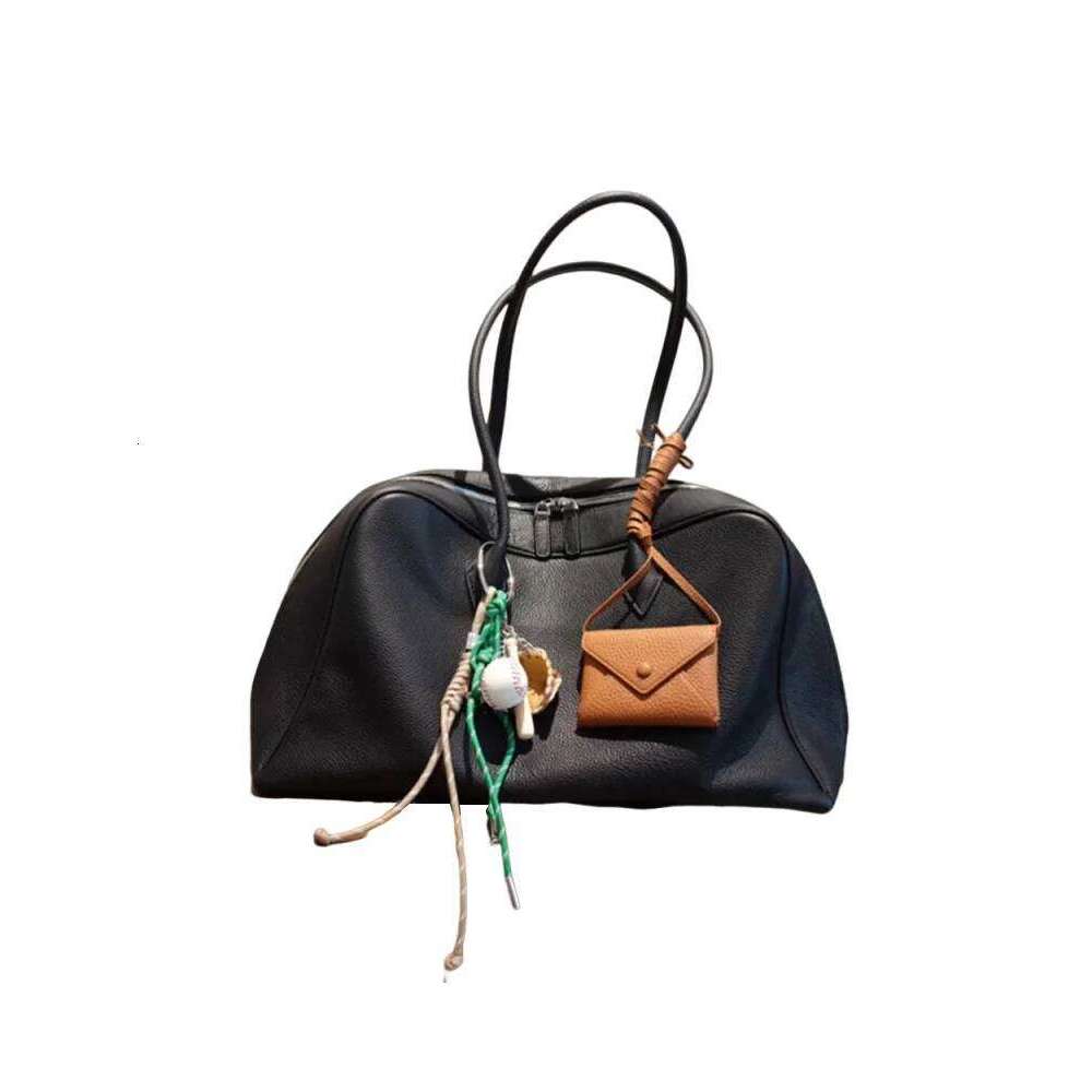 Large Capaci Genuine Leather Tote Women's 2025 New Faion Commuter Oulder Bowling Boston Bag Soft Handbag