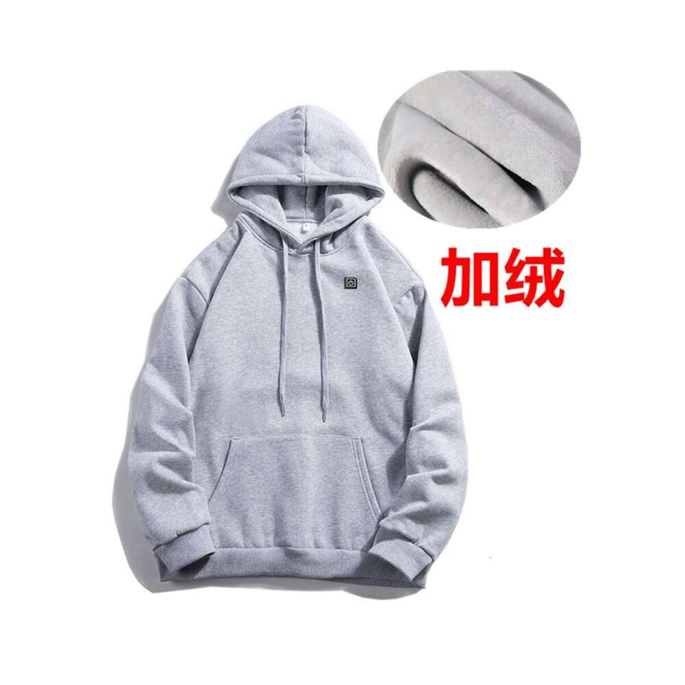 Hoodie jacket coat hoodies tracksuit men Men's USB Heated Fleece-Lined Sweatshirt Warm Outdoor Casual Clothing Electric Hea